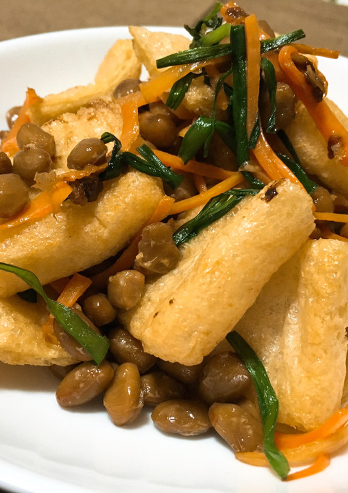 納豆と油揚げの炒め物-レシピのメイン写真