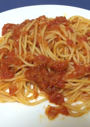 ぱうわ流 トマトソースパスタ-レシピのメイン写真