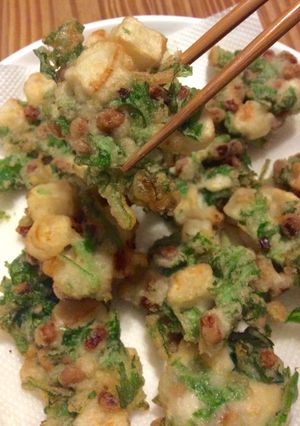 サクッふわっとろ〜♪はんぺん入りかき揚げ-レシピのメイン写真