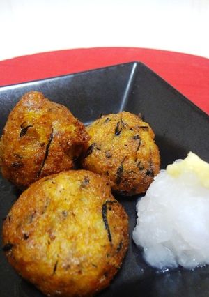 柿とヒジキの飛竜頭(がんもどき)-レシピのメイン写真