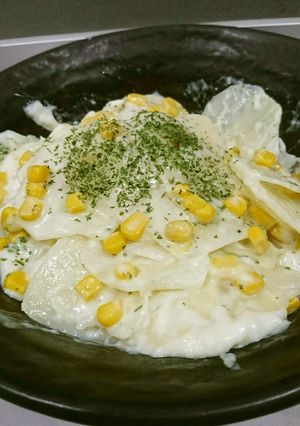 スライスポテトとコーンのクリーム和え-レシピのメイン写真