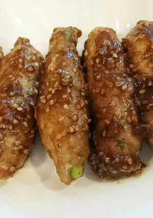 グリーンアスパラのゴマポン豚肉巻き-レシピのメイン写真