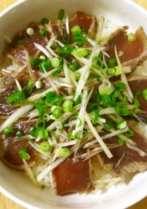 カラマンシー果汁を使用♪カツオの漬け丼-レシピのメイン写真
