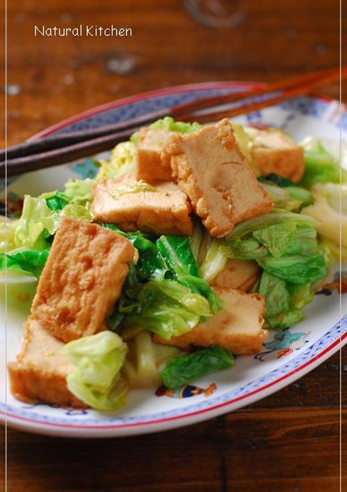 厚揚げ＆キャベツの生姜焼き-レシピのメイン写真