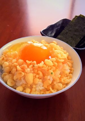 揚げ玉の卵かけご飯-レシピのメイン写真