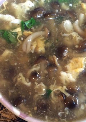 パクチーしめじ熱々トロトロスープ(^ ^-レシピのメイン写真