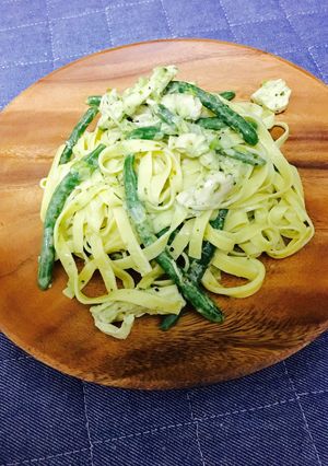 チキンとインゲンのクリームパスタ-レシピのメイン写真