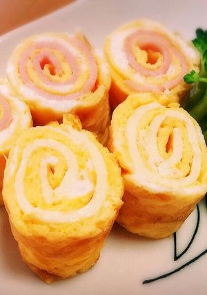 卵1つで♪お弁当ハムロール&チーズロール-レシピのメイン写真