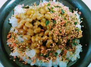 納豆ふりかけマヨネーズ♥朝食ランチご飯丼-レシピのメイン写真