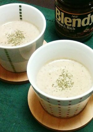 干し椎茸のコーヒーミルクスープ。-レシピのメイン写真