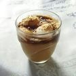 カフェオレプリンに白玉きなこ黒蜜を♪