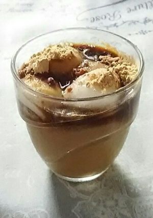 カフェオレプリンに白玉きなこ黒蜜を♪-レシピのメイン写真