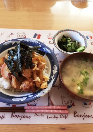 ガッツリいきたい唐揚げ丼-レシピのメイン写真