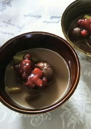 大人のおやつ⑰秋の味覚カフェオレぜんざい-レシピのメイン写真