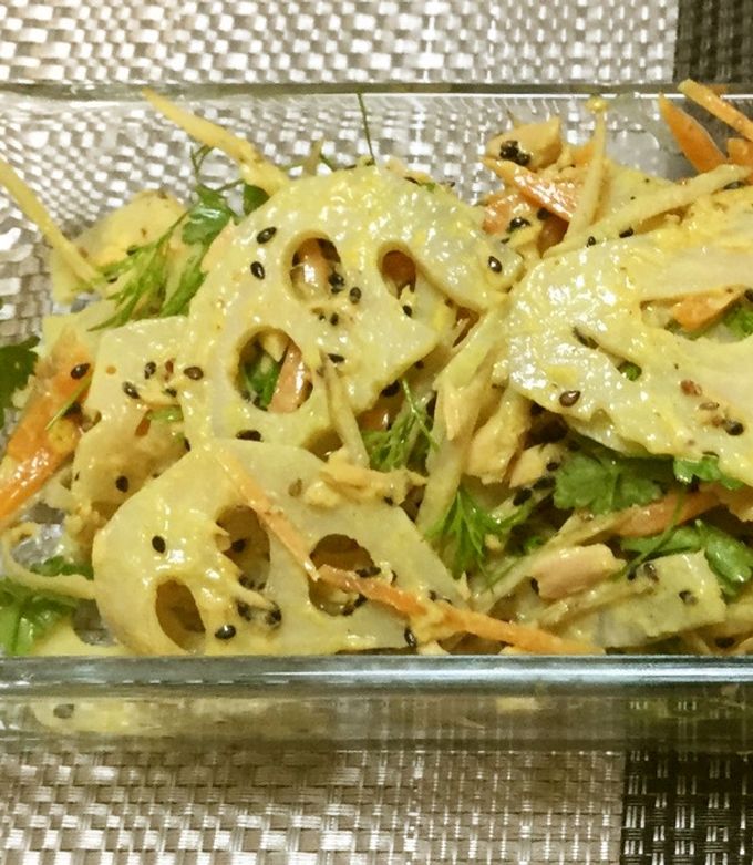 蓮根・ごぼうの根菜シーチキンサラダ-レシピのメイン写真