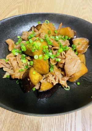 簡単!豚肉とナスとキノコの中華炒め-レシピのメイン写真