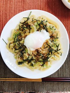 焼きうどん〜温玉のせ〜-レシピのメイン写真