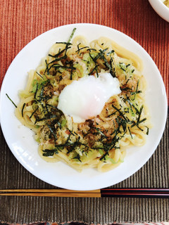 焼きうどん〜温玉のせ〜-レシピのメイン写真
