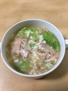 レタスとハムの卵白あん-レシピのメイン写真