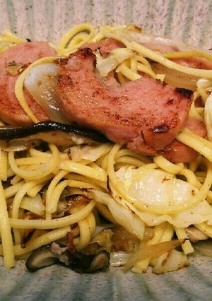 焼きそば風？スパムのペペロンチーノ-レシピのメイン写真