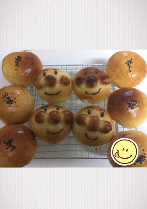 こしあんぱんとアンパンマン-レシピのメイン写真