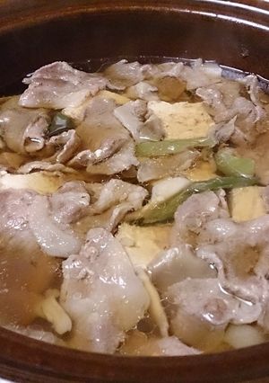 あごだしでシメまで簡単うまうま肉豆腐鍋-レシピのメイン写真