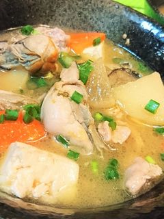 旬★豚汁アレンジ【牡蠣の味噌バター豚汁】-レシピのメイン写真