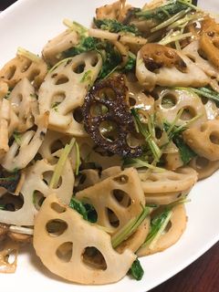 れんこん 水菜 柚子胡椒 きんぴら-レシピのメイン写真