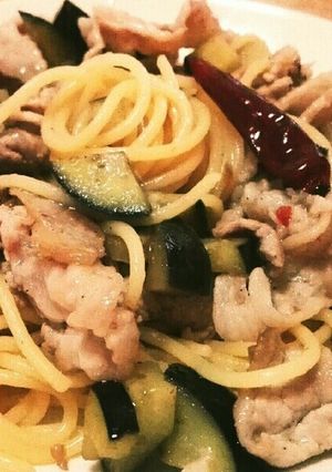 ナスと豚肉の簡単手抜き絶品パスタ☆-レシピのメイン写真