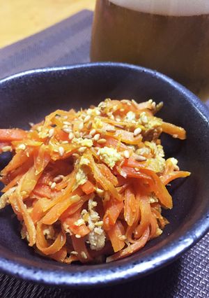 人参しりしり☆簡単で美味しいおつまみ！-レシピのメイン写真