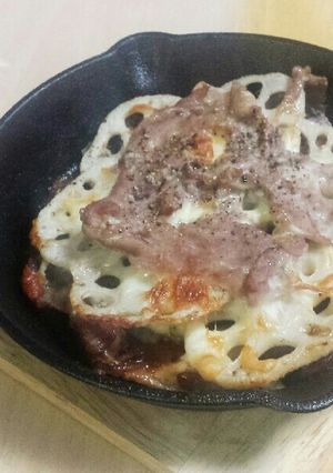 レンコン豚チーズ焼き-レシピのメイン写真
