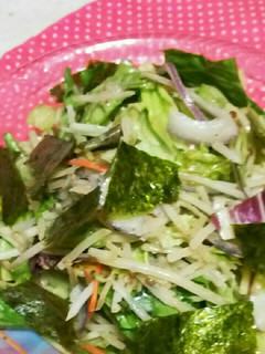 あえるだけ❗野菜とあじのりのサラダ❗-レシピのメイン写真