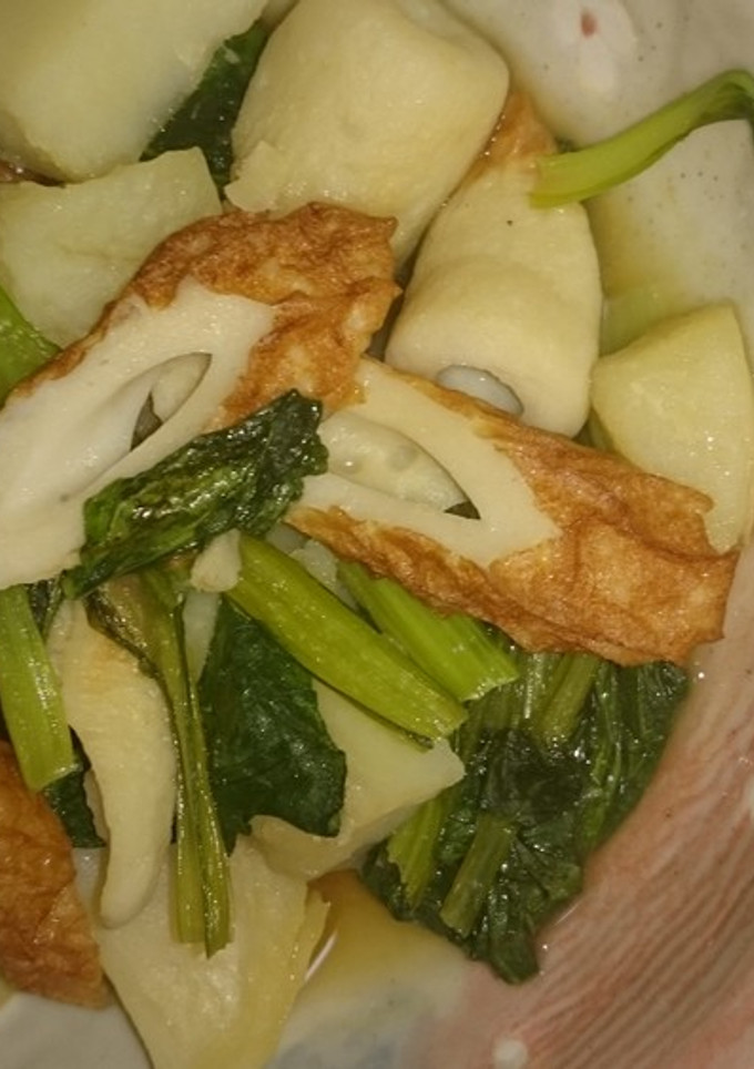 ☆小松菜とちくわとじゃがいもの煮物☆-レシピのメイン写真