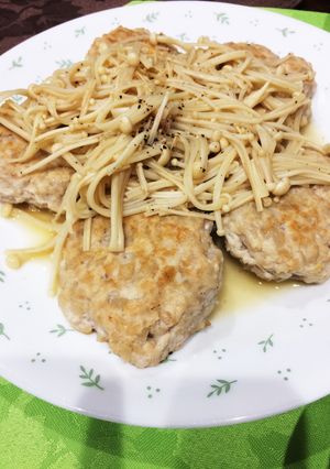 鶏つくねハンバーグ 秋の味覚ver.-レシピのメイン写真