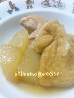 簡単♪我が家の大根と鶏肉の炒め煮餅入り-レシピのメイン写真
