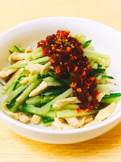 簡単☆胸肉ときゅうりの棒棒鶏風サラダ-レシピのメイン写真