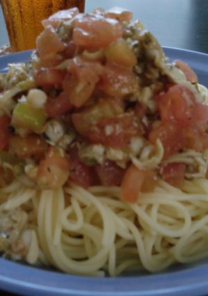 簡単美味しい♪トマトとあさりの冷製パスタ-レシピのメイン写真