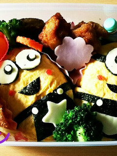 ミニオン❤キャラ弁、ケチャップライス-レシピのメイン写真