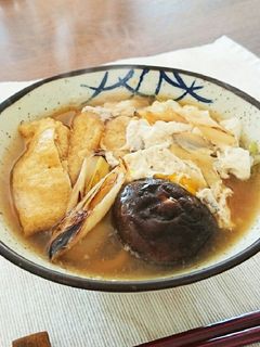 焼き椎茸とお揚げのうどん-レシピのメイン写真
