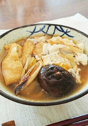 焼き椎茸とお揚げのうどん-レシピのメイン写真