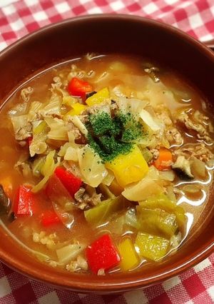 牛肉と野菜たっぷりトマトスープ～ダシダ-レシピのメイン写真