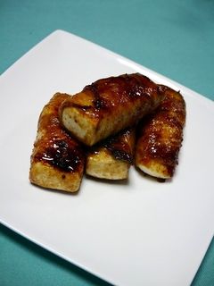 簡単!はんぺん肉巻きの生姜醤油焼き-レシピのメイン写真