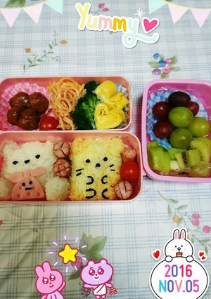 キャラ弁すみっこぐらし♥ネコ&しろくま-レシピのメイン写真