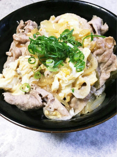 あごだしつゆで豚卵玉丼-レシピのメイン写真