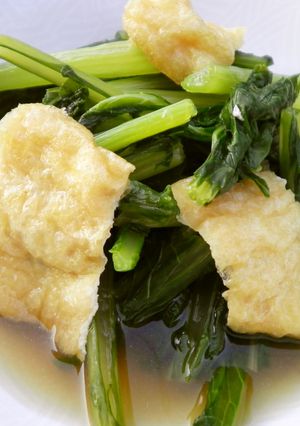 かぶの葉っぱと油揚げの煮びたし-レシピのメイン写真