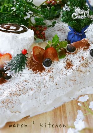 クリスマスケーキに♥白いブッシュドノエル-レシピのメイン写真