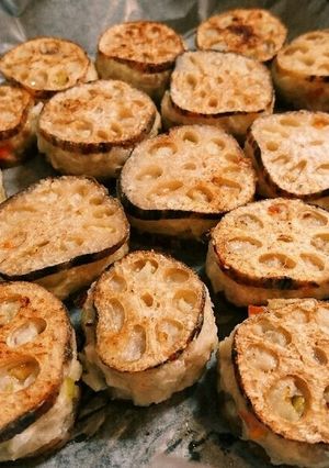 蓮根はさみ焼き-レシピのメイン写真