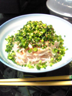 梅ササミ☆和風しらたきパスタ-レシピのメイン写真