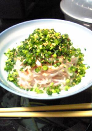 梅ササミ☆和風しらたきパスタ-レシピのメイン写真