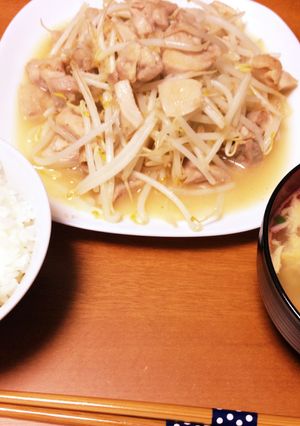 手間いらず！鶏肉とシャキシャキもやし炒め-レシピのメイン写真